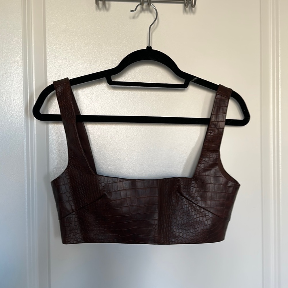 Brown Snake Skin Top